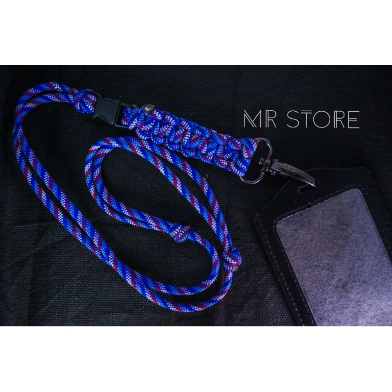 

lanyard id card snake paracord name tag with mini buckle