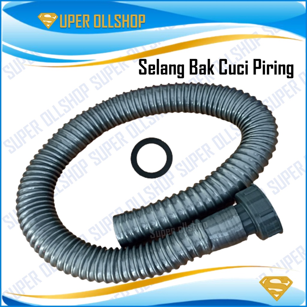 Selang Bak Cuci Piring Warna Abu - abu / Selang Afur BCP Cuci Piring Selang Bak Sink Termurah Grosir Abu-abu