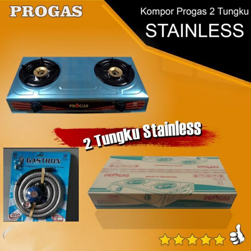 PROGAS  269S  , STAINLESS  , Kompor  , Kompor Gas 2 Tungku