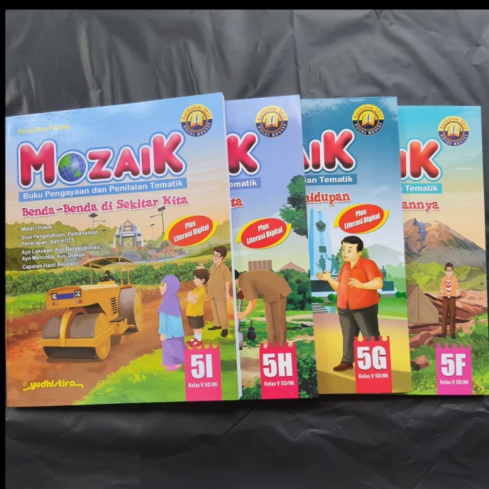 Paket Buku MOZAIK Tematik Yudhistira 5 SD Tema F G H I Set