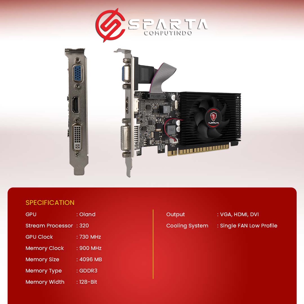 VGA Card AMD Radeon R7 240 4GB GDDR3 128 Bit Vurrion New Garansi Resmi