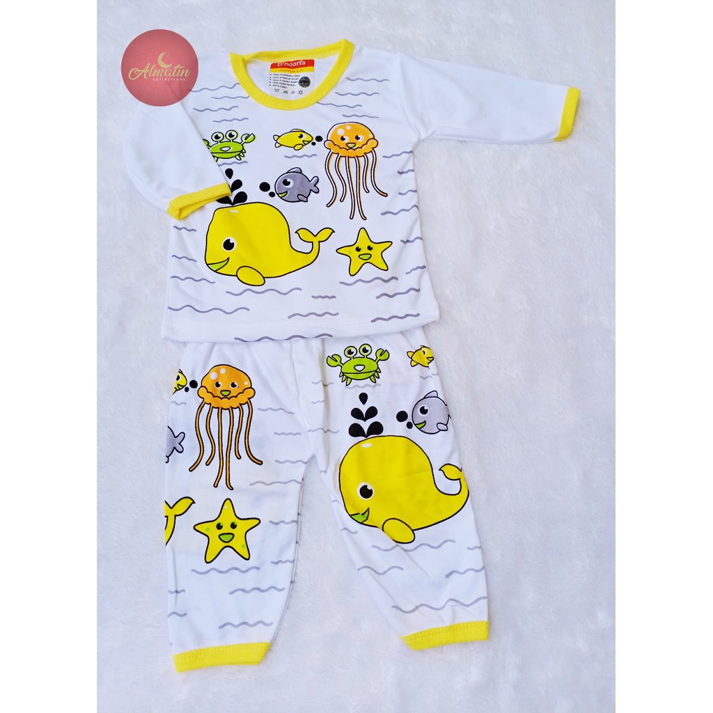 Baju Bayi 3 stel panjang / 3 Setel Setelan Baju Bayi Panjang Piyama