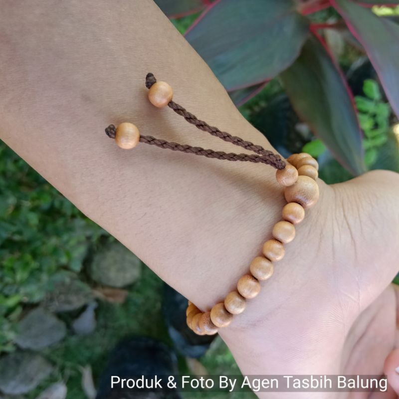 Gelang Cantik Pria Wanita Kayu Bidara Arab  size 6mm ORIGINAL