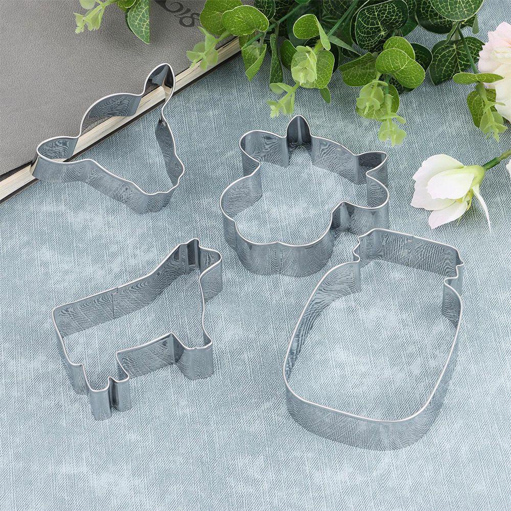 Solighter Cow Cookie Cutter Set Alat Dapur Pemotong Wajah Sapi Baking Cow Head Shaped