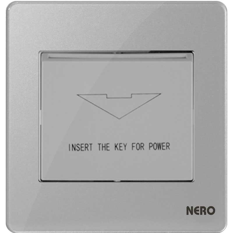 PRECIOSA I9CAH-Grey Saklar 1 Gang Hotel Key Card (RFID) NERO