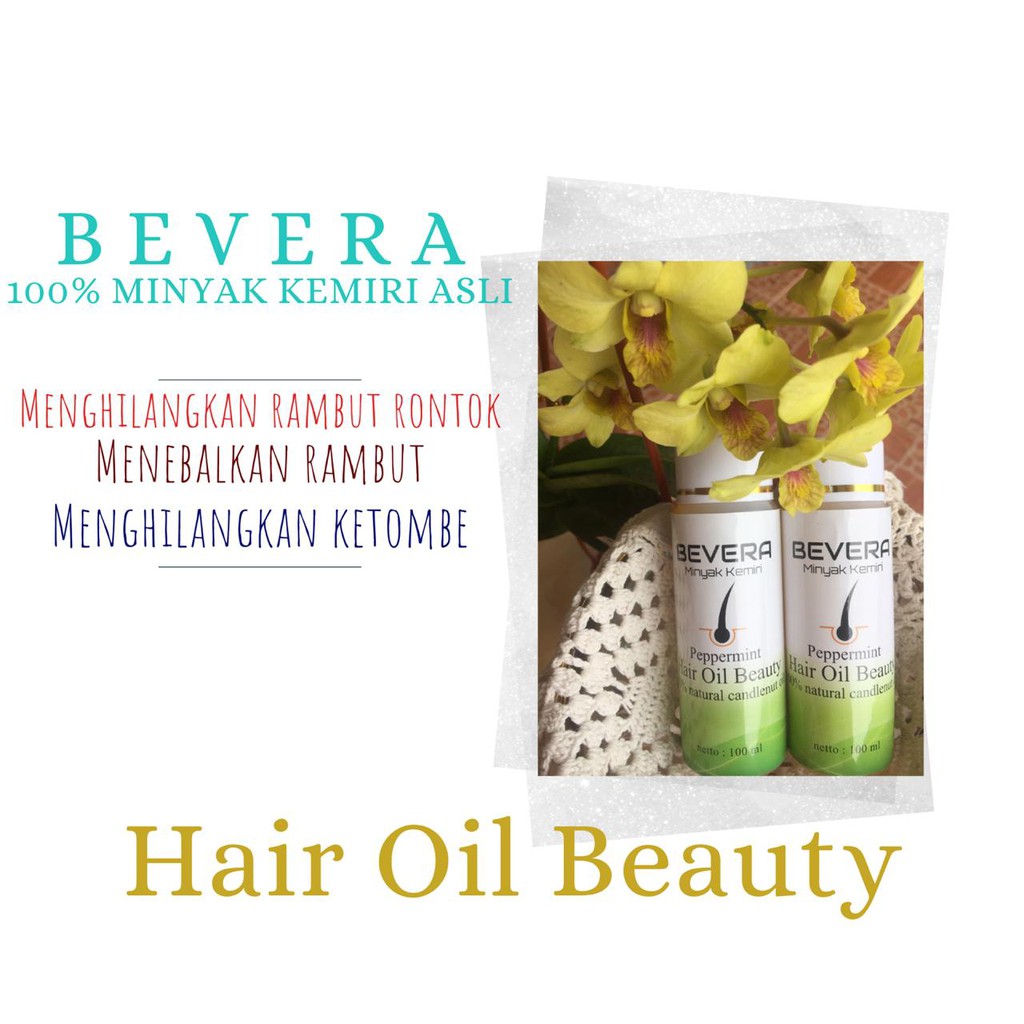 Penumbuh Rambut Kebotakan Minyak Kemiri Bevera Aroma Peppermint Untuk Rambut Jadi Indah Dan Tebal Shopee Indonesia