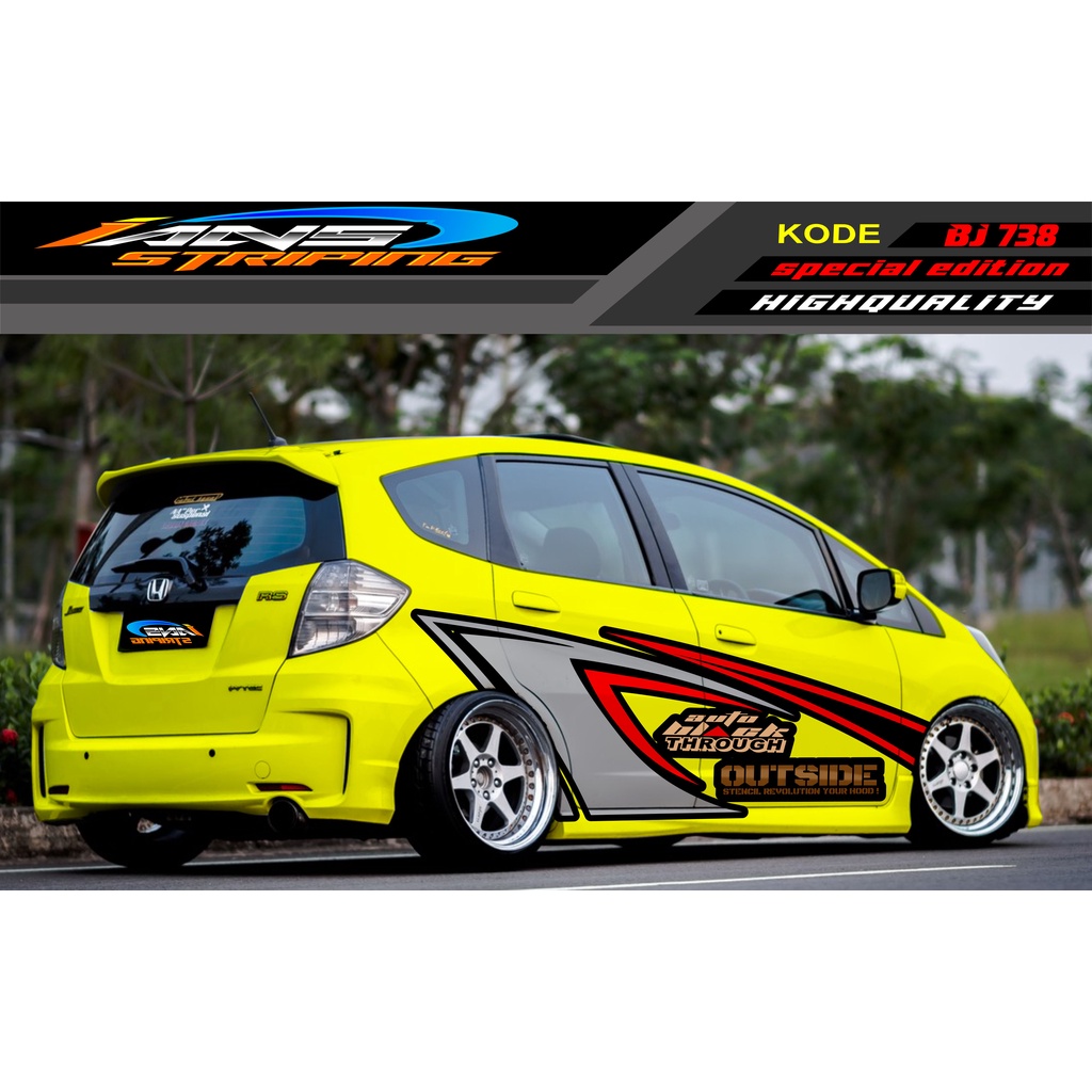 DECAL STICKER MOBIL HONDA BRIO AGYA JAZZ AVANZA YARIS / DECAL STICKER MOBIL JAZZ / STIKER MOBIL