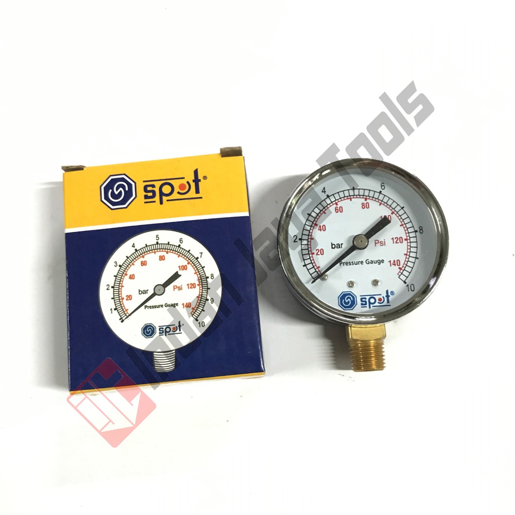 SPOT Manometer 10 Bar - Pressure Gauge Ukuran Angin Kompresor Meter