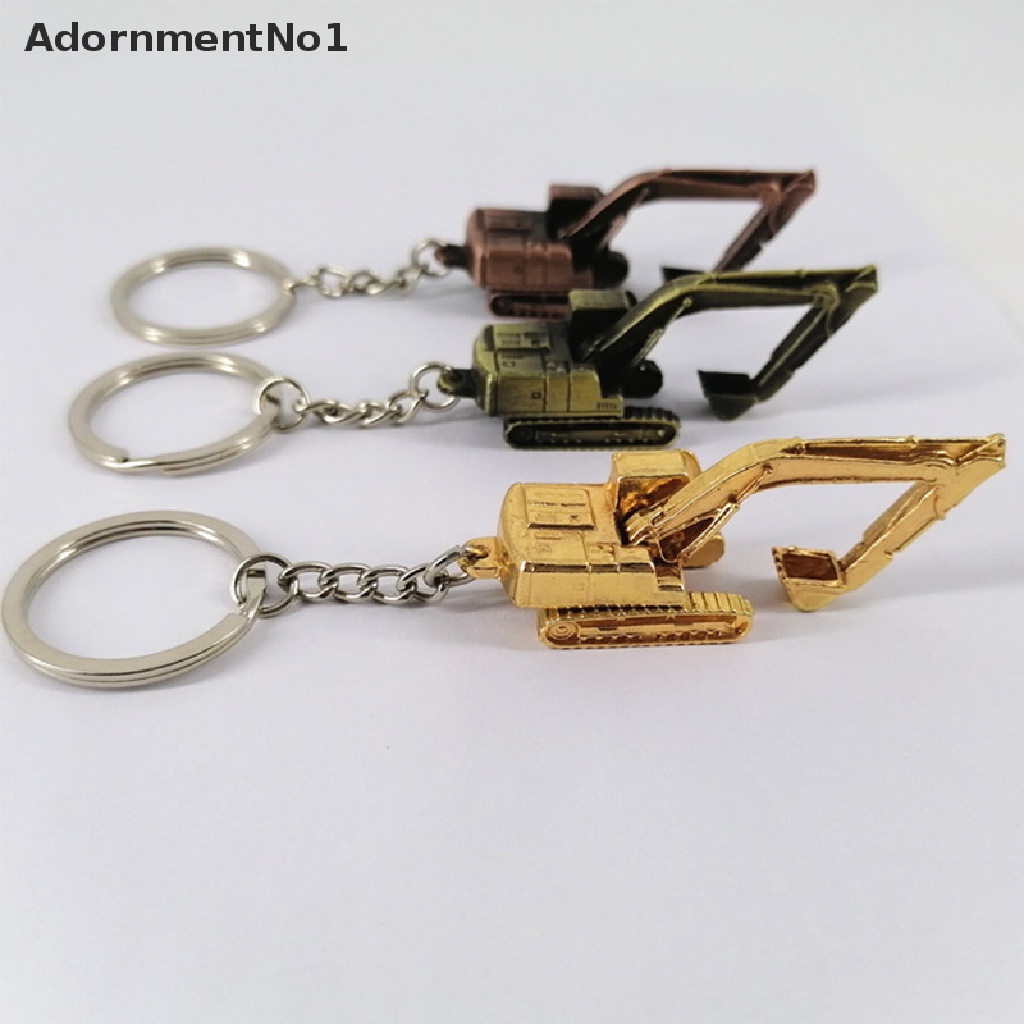 (AdornmentNo1) Gantungan Kunci Bentuk Excavator 3D Bahan Alloy