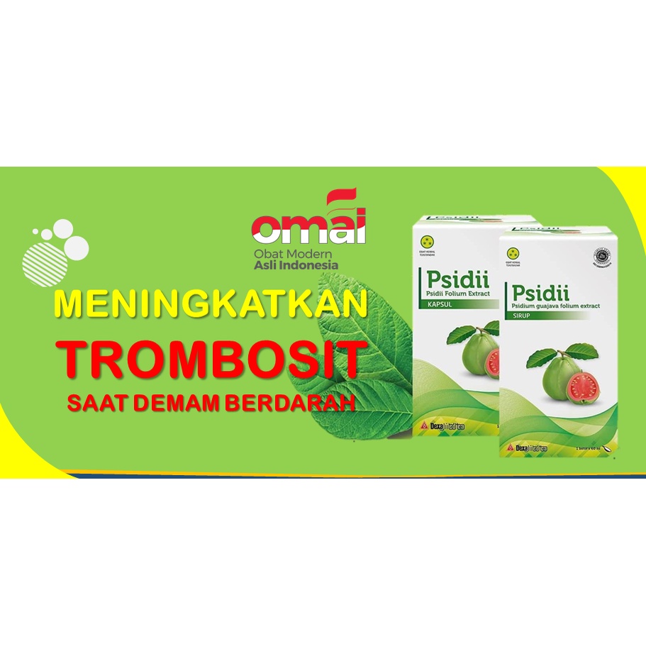 Psidii 𝐒𝐢𝐫𝐮𝐩 𝟔𝟎𝐦𝐥 - Meningkatkan Trombosit Darah Ekstrak Daun Jambu