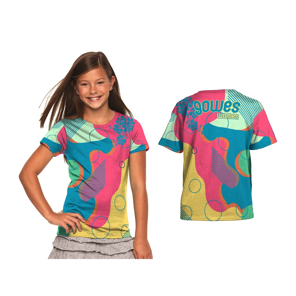 Jersey Sepeda Anak Anak Bike Cewe Full Printing Free Custom Nama - Baju Kaos Jersey Sepeda Anak Anak