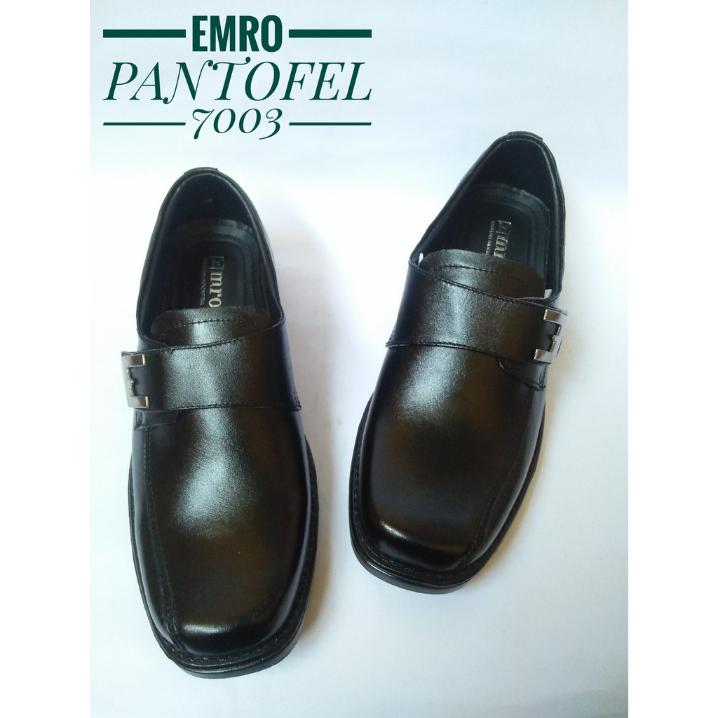 Sepatu Kerja Pria/Pantofel Kulit EMRO 7003