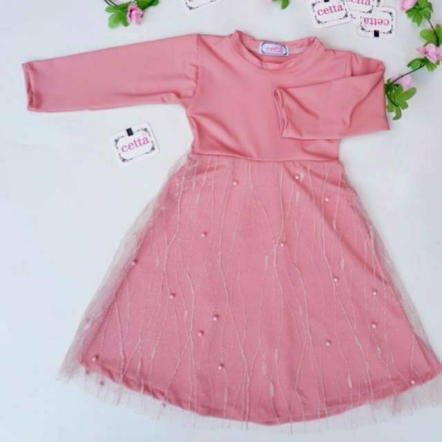 (Bisa COD) Gamis tile akar dan pearl by cetta / Gamis lebaran / gamis putih / gamis pesta