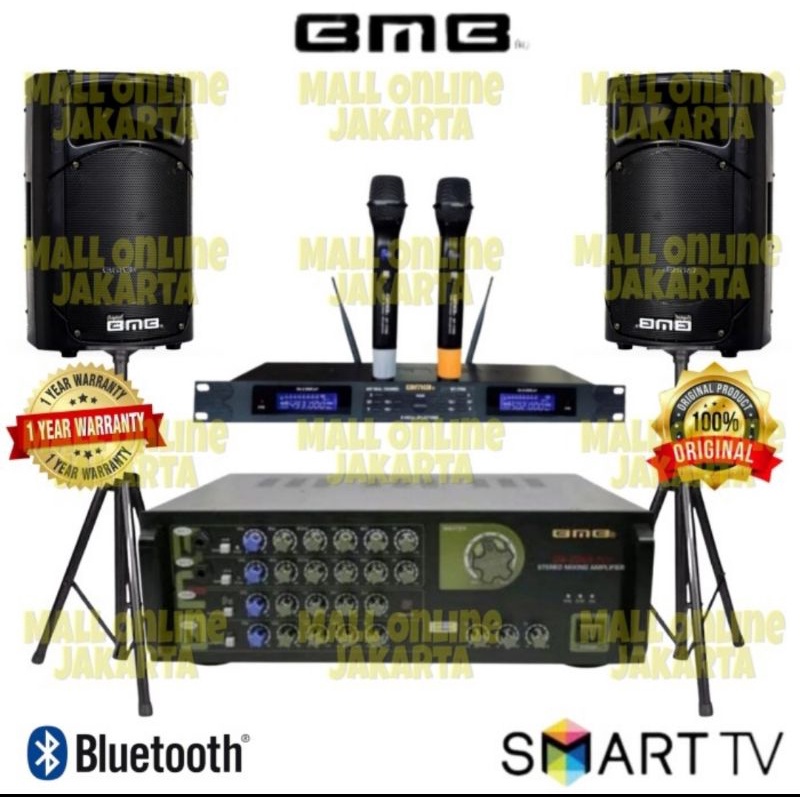 Paket speaker Bmb 15 inch Fullset Original power Ampli da2000 pro