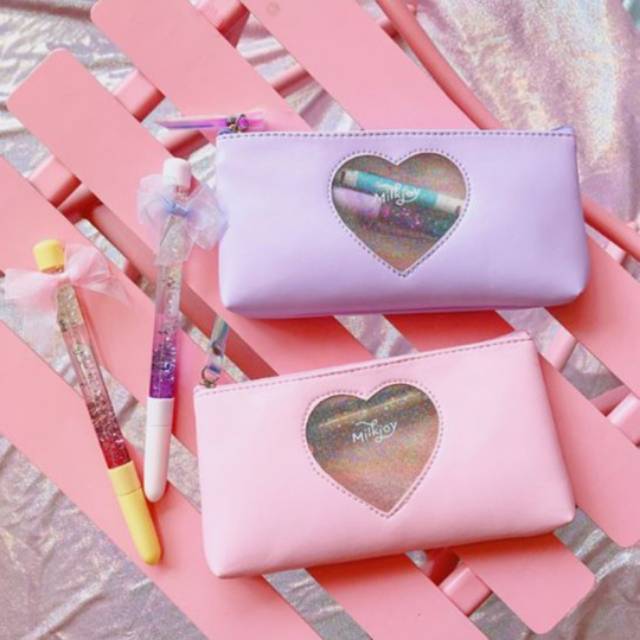 

tempat pensil PU leather love