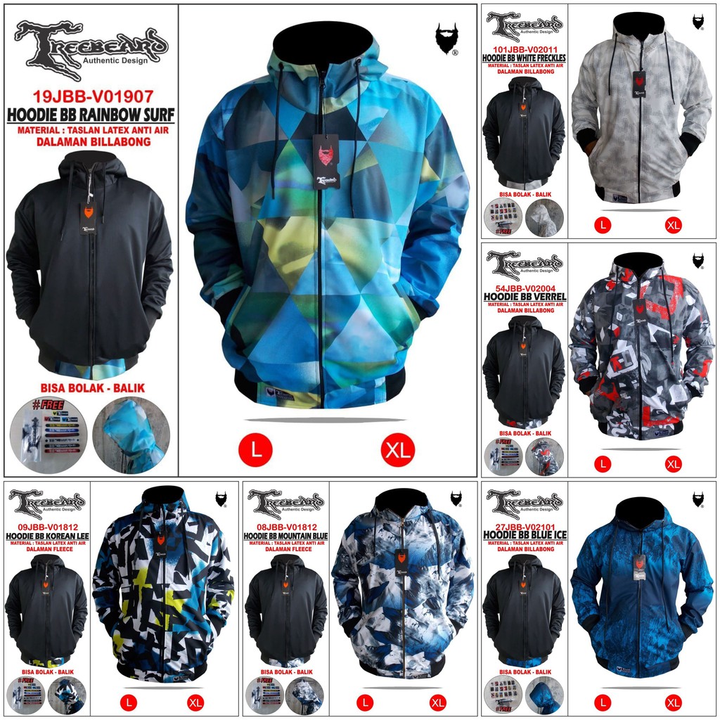Jaket bolak balik BB | jaket racing cowok bahan taslan latex waterprof | jaket pria