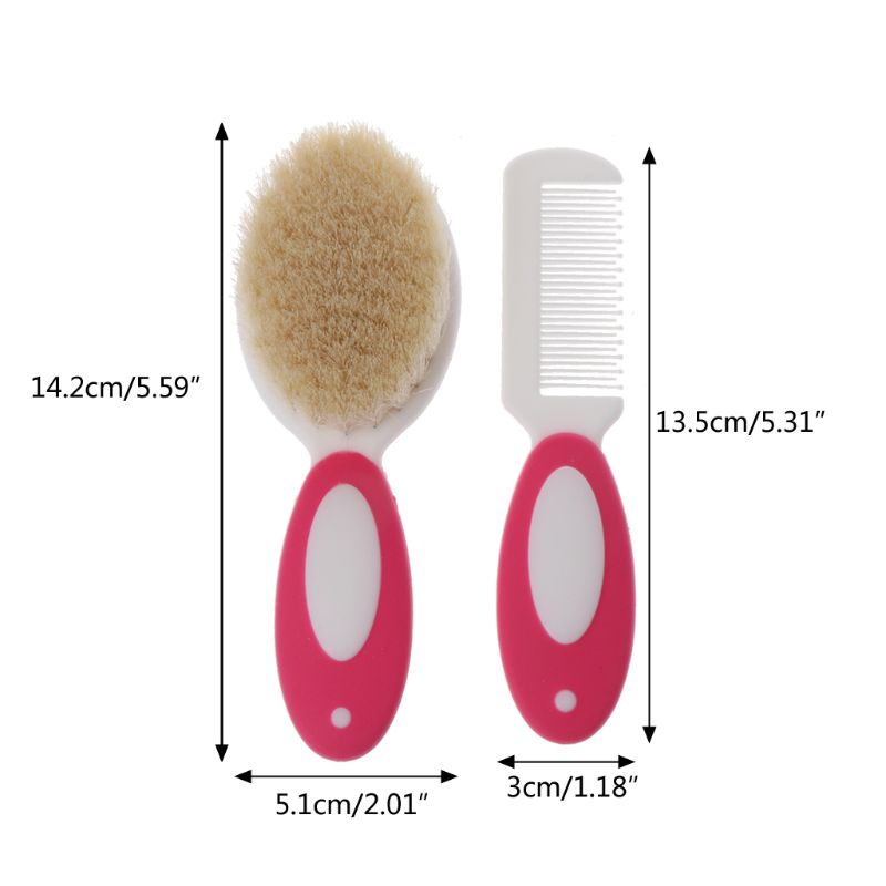 Mary 2pcs / Set Sisir Rambut Bayi Newborn Laki-Laki / Perempuan Portable