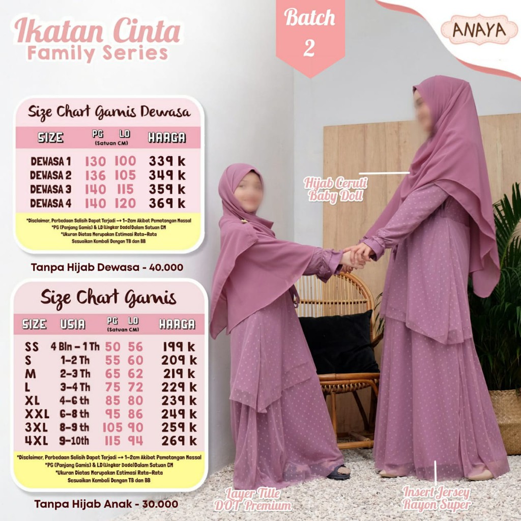 Gamis Ikatan CInta Anak AnayaHijab - Rivia Store
