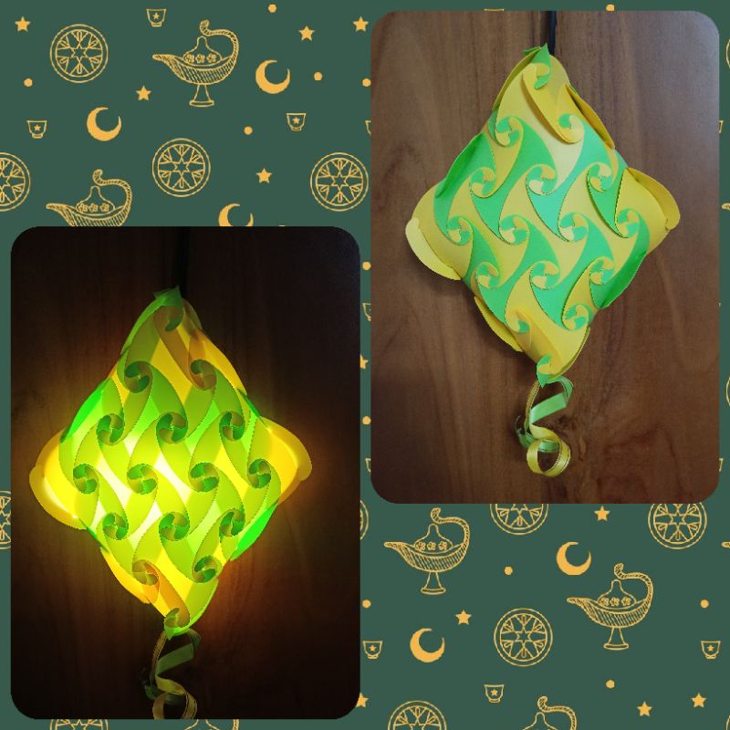 Lampu Lampion ketupat Idul Fitri / Lampion tidur Gantung/ Lampion Ketupat Lebaran