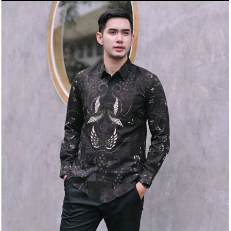 KEMEJA BATIK PRIA LENGAN PANJANG PREMIUM FULL FURING - BATIK PRIA WANITA LAPIS FURING - BAJU BATIK LENGAN PENDEK