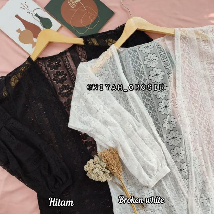 𝓞𝓡𝓘𝓖𝓘𝓝𝓐𝓛 Kardigan Brukat / Cardigan Brukat panjang /Cardigan Brocade /outer burkat panjang sale