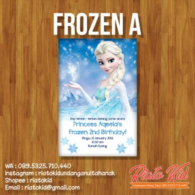Undangan Ulang Tahun Custom Frozen Princess Sofia Princess Cinderella