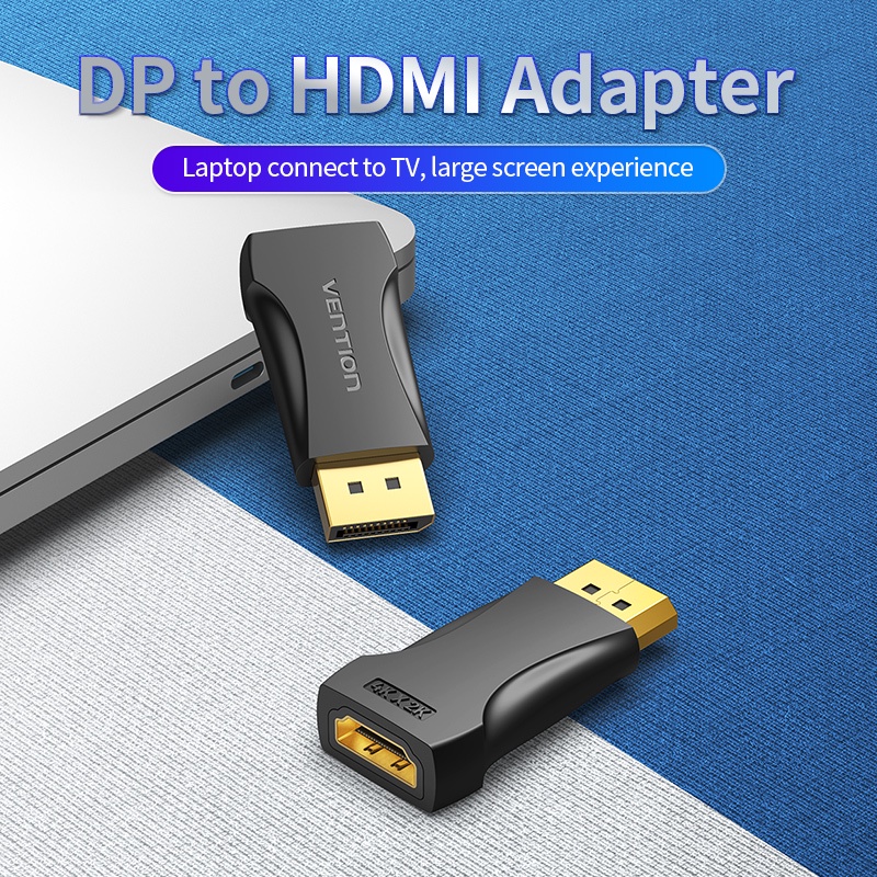 Vention Adapter Konverter Display port Ke Hdmi 1080p 60hz Male Ke Female Untuk Hdtvlaptoppc