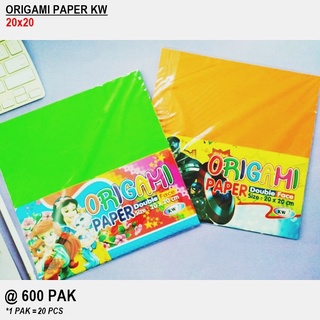 

KERTAS ORIGAMI 20 X 20 KERTAS LIPAT KERTAS WARNA 2 SISI ISI 20