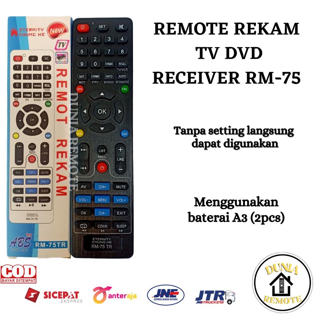 Remot / Remote Rekam Tv / Dvd / Receiver Universal Rm 75 Chunghe