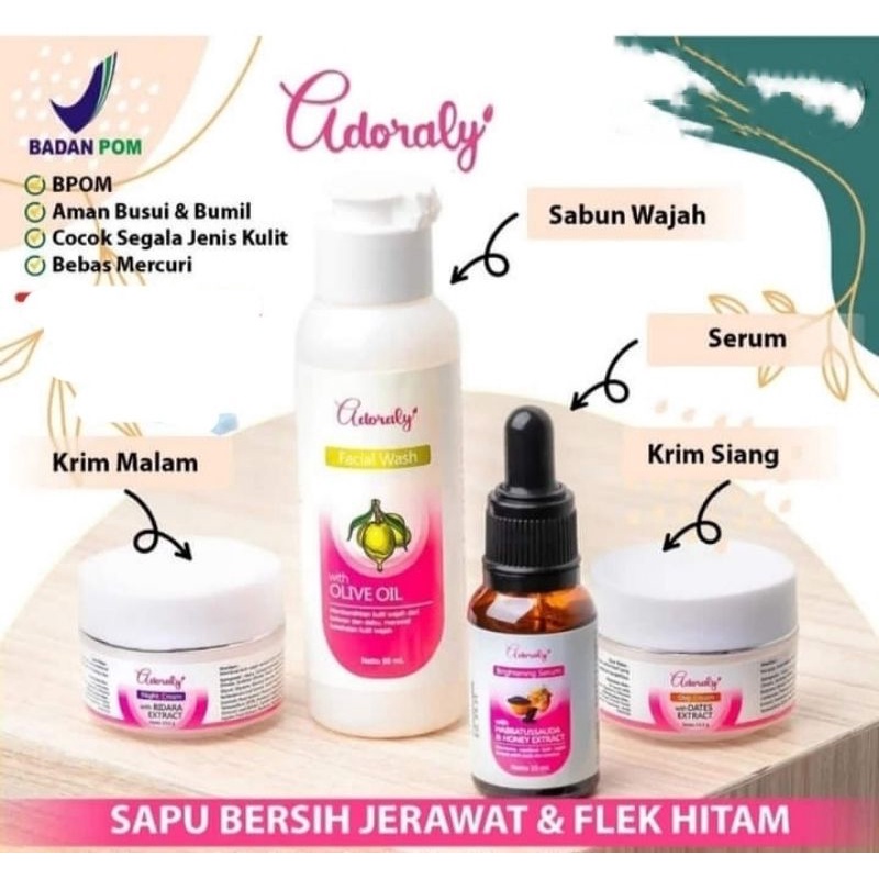 ADORALY SKINCARE ORI 2 PAKET
