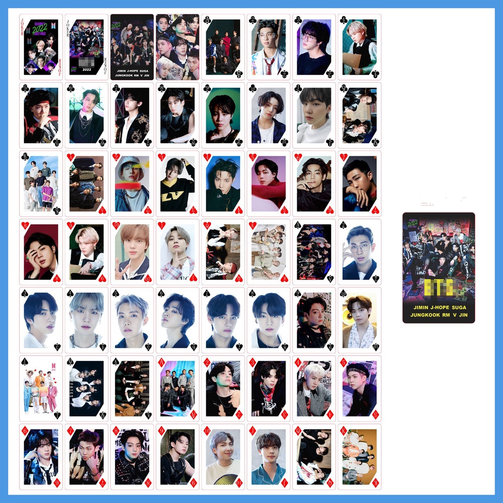 54pcs / Kotak Kartu Foto BTS RM Jin J-Hope V Untuk Koleksi