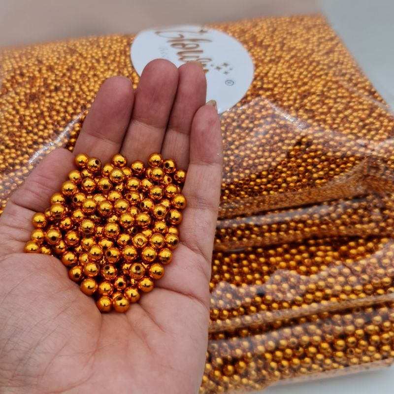 MUTIARA JEPANG METALIK SUPER  mutiara jahit 3mm per 450gram (per PON)