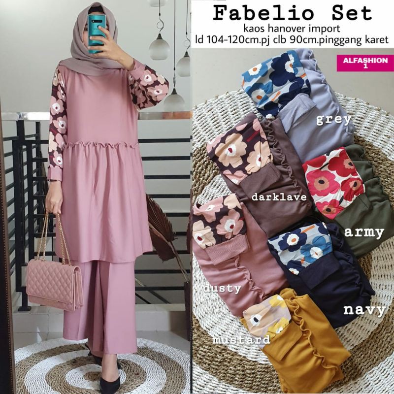 SETELAN BAJU WANITA HIJAB FABELIO ALFASHION