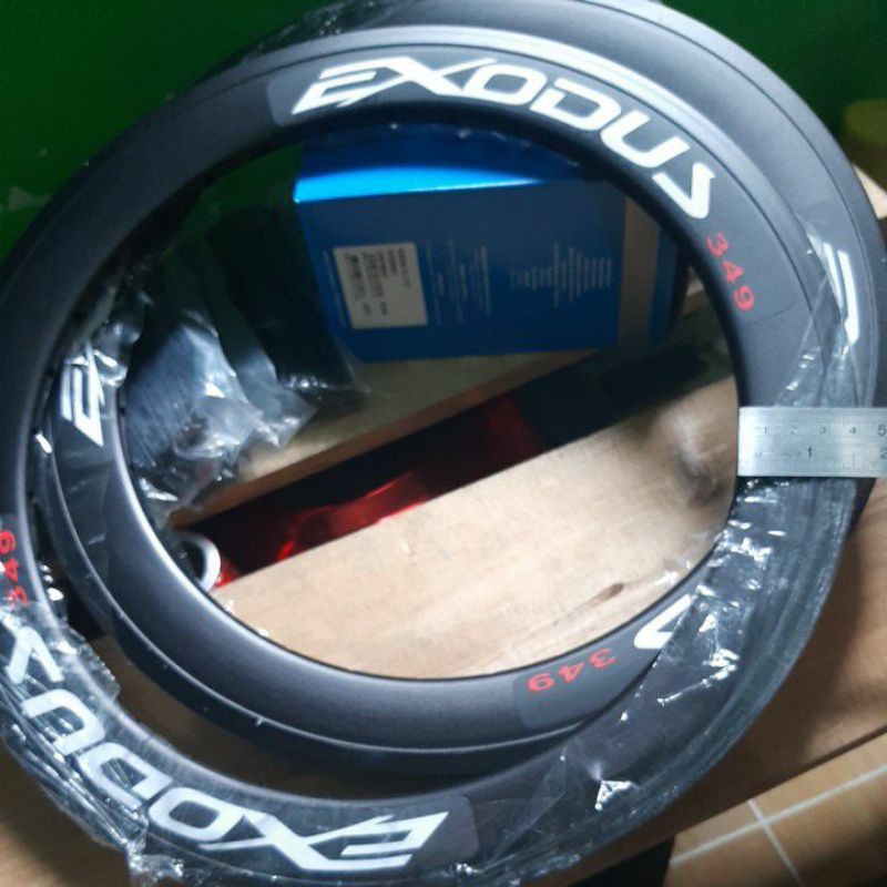 Rims 16 plus exodus  tinggi 4 cm rims 349 velg 16 × 1.⅜ velg lobang hole 32