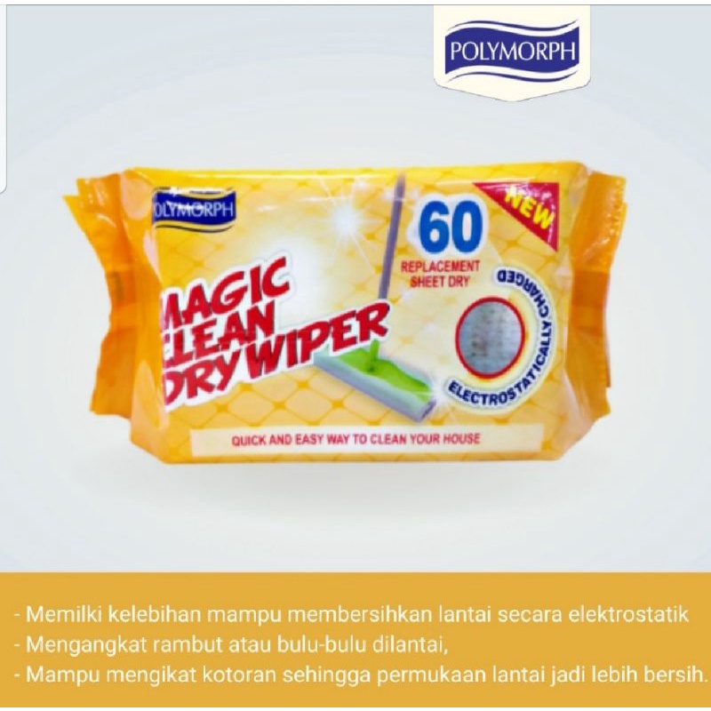 MAGIC CLEAN WET/ TISU BASAH + MAGIC CLEAN DRY/ TISU KERING PEMBERSIH LANTAI