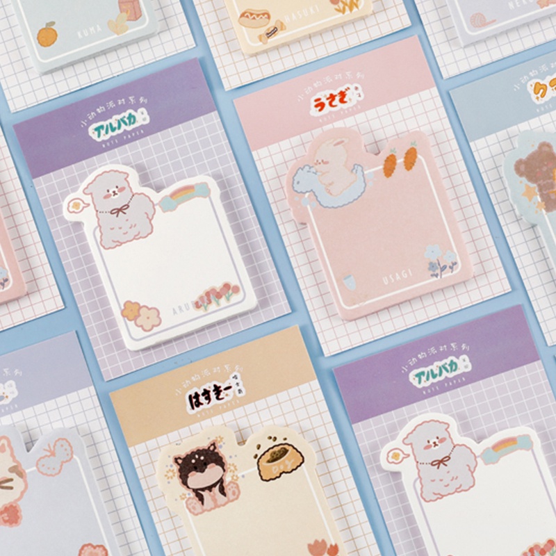Korean Cartoon Sticky Notes Girls Memo Pad Guestbook