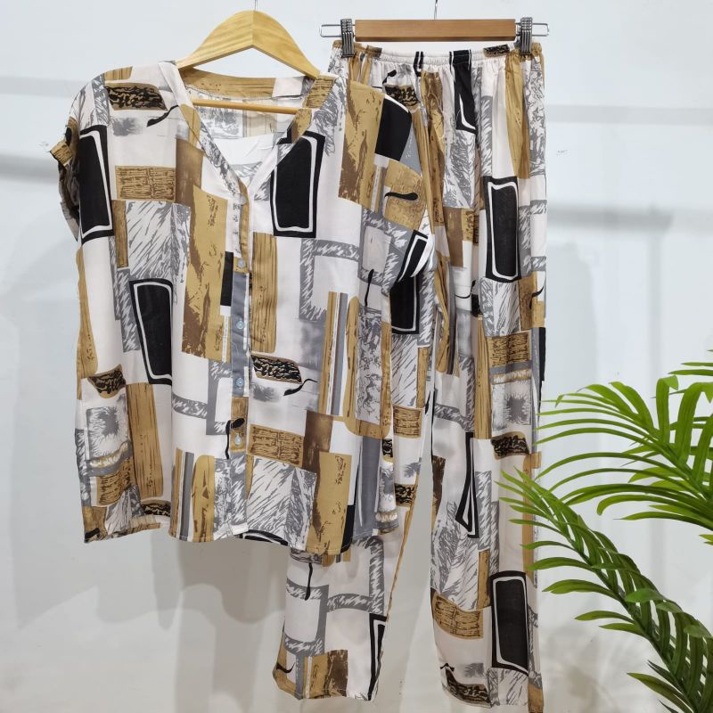 PIYAMA KANCING HITS PIYAMA KANCING BUSUI | PIYAMA RAYON | HOMEWEAR-Nk 19T