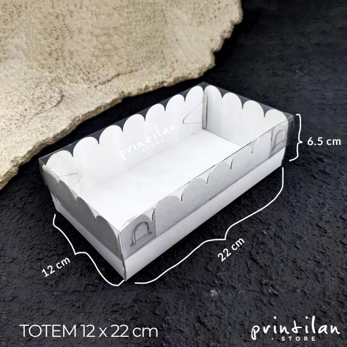 

[COD] TOTEM 12x22x6.5 cm PUTIH MIKA /Box Kue Brownies Bolu Gulung/ Dus Kue [COD]