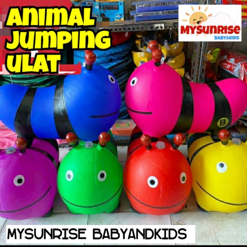 GARANSI BOCOR !! BISA RETUR !! ANIMAL JUMPING ULAT, UNICORN, JERAPAH, SAPI, KUDA, RUSA, GAJAH SIZE B