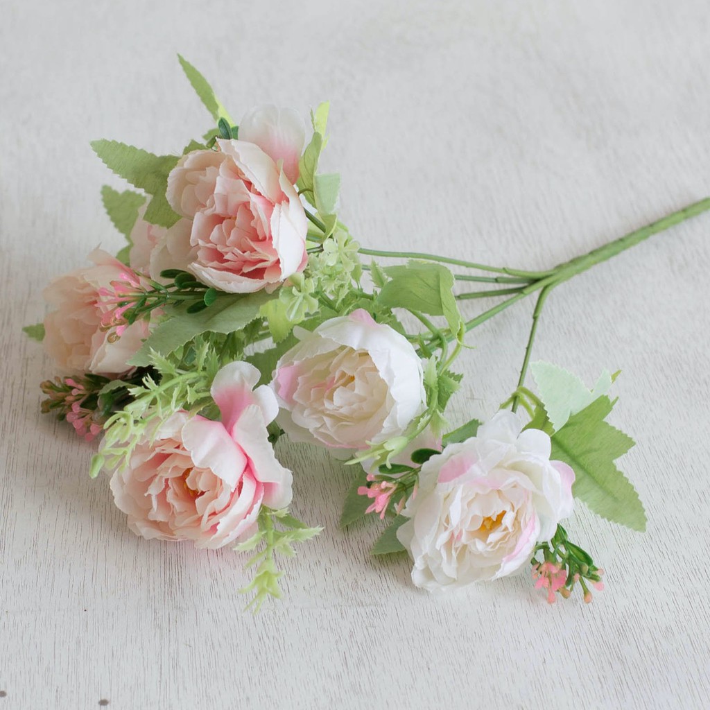 [6 Tangkai] Bunga Peony Pastel X6 / Bunga Plastik / bunga Artificial Dekorasi Buket Bunga (1 kg isi 25 pcs)