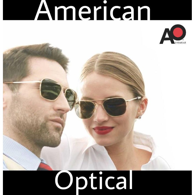 Kacamata Sunglasses AO American Optical Kacamata pilot Pria / Wanita Original Full Set