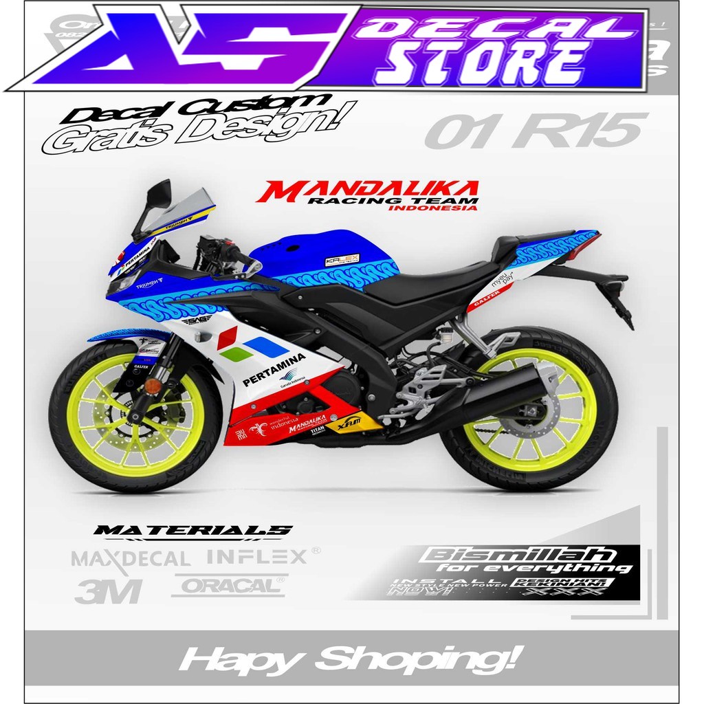 046DESAIN STIKER R15 MANDALIKA