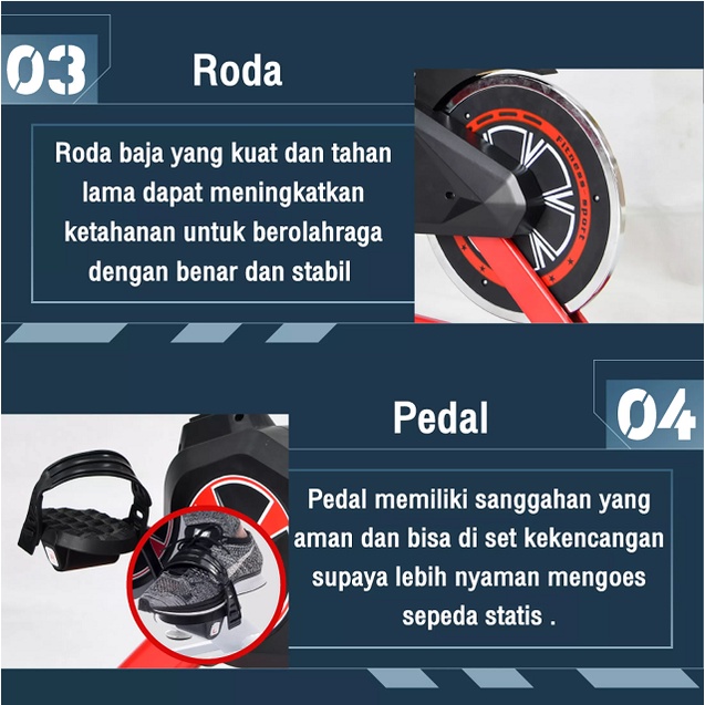 Spin Sepeda Statis Rumah Indoor Fitness Gym Spinning Bike Sepeda Kardio Fitness Alat Fitness