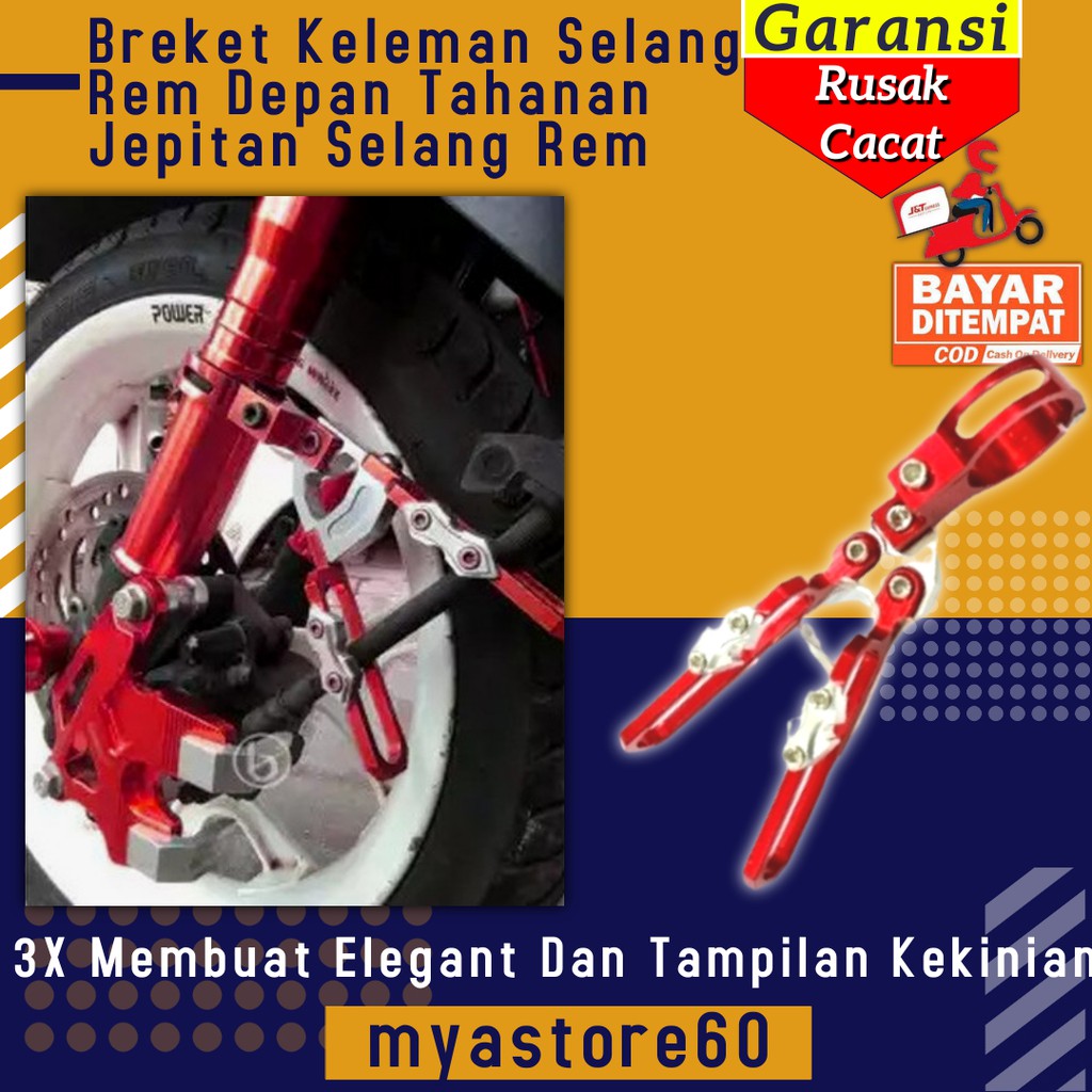 Breket  Kleman Keleman Selang Rem Depan Semua Motor Universal