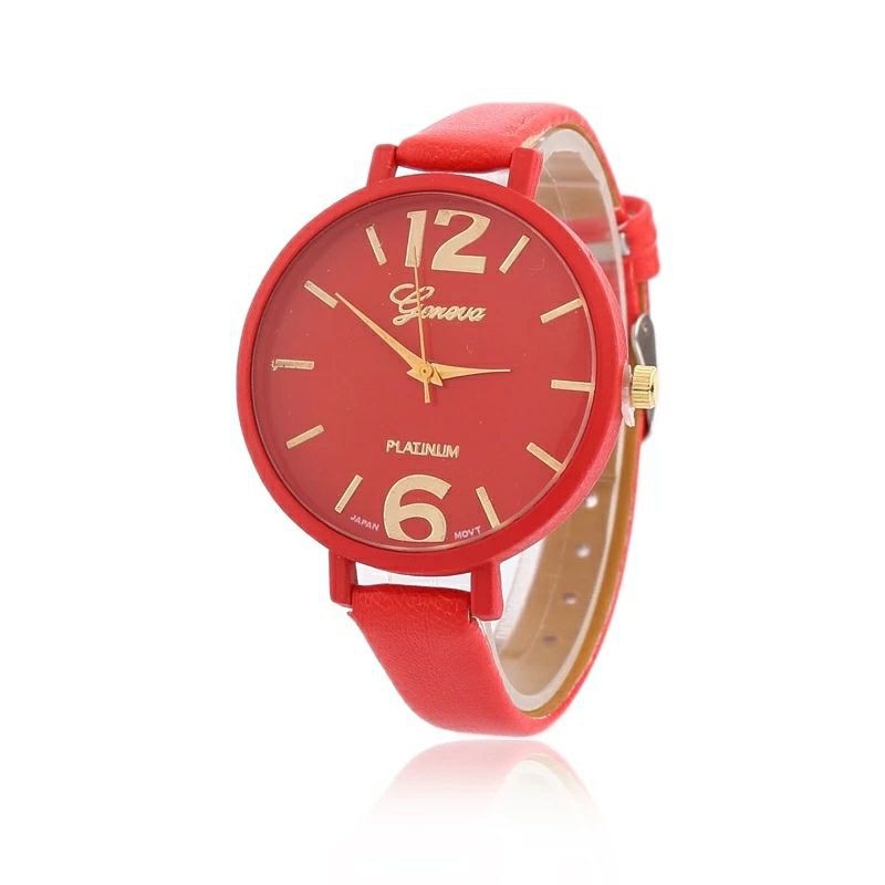 Jam Tangan Wanita GENEVA J119 Original Impor Kulit Jam Tangan Analog Fashion