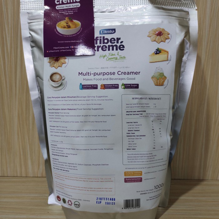 

ufd6021 Fiber Creme Kemasan 1 Kg (Pengganti Santan Dan Susu) Fsfs201