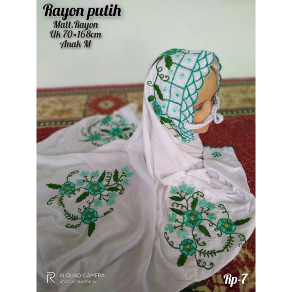Mukena Lajuran Rayon Anak murah Bisa Bayar Ditempat