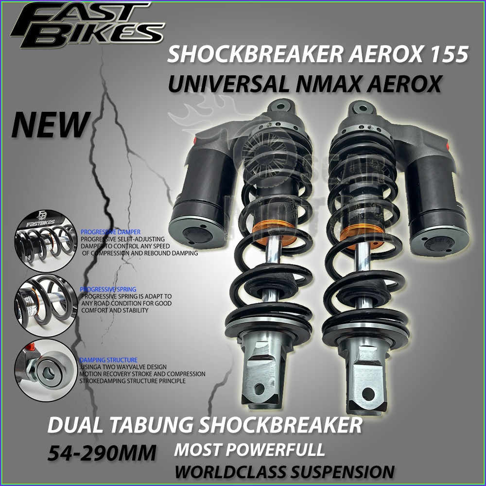 FASTBIKES SHOCKBREAKER AEROX155 NMAX NVX DUAL TABUNG ATAS NEW SHOCKPER motor