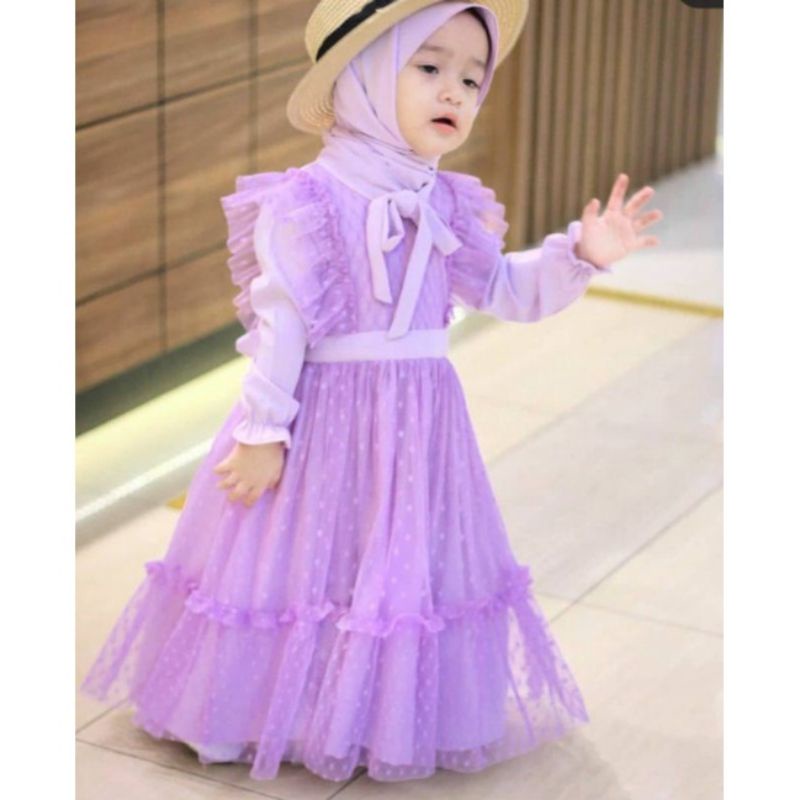 baju gamis anak princess/gamis anak terbaru/gamis anak lucu/gamis anak tile