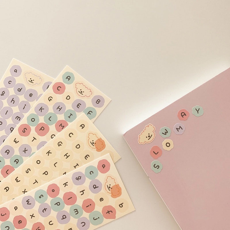 Candy Color Alphabet Stickers Journal Diary Scrapbooking Labels Stationery DIY Decor Kawaii Stickers